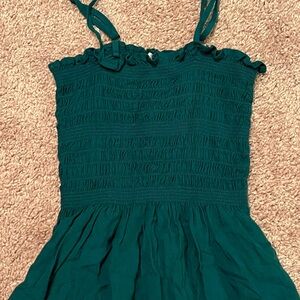 No Boundaries Teal Smocked Camisole